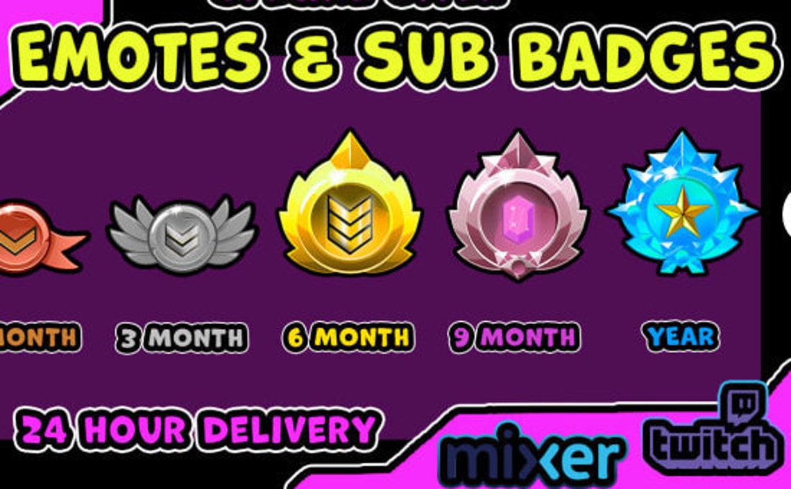 Badges Twitch Etsy