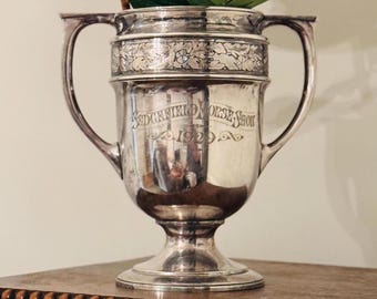 RARE, c.1929, Sedgefield, Horse, Show, Trophy, Silver-plated,