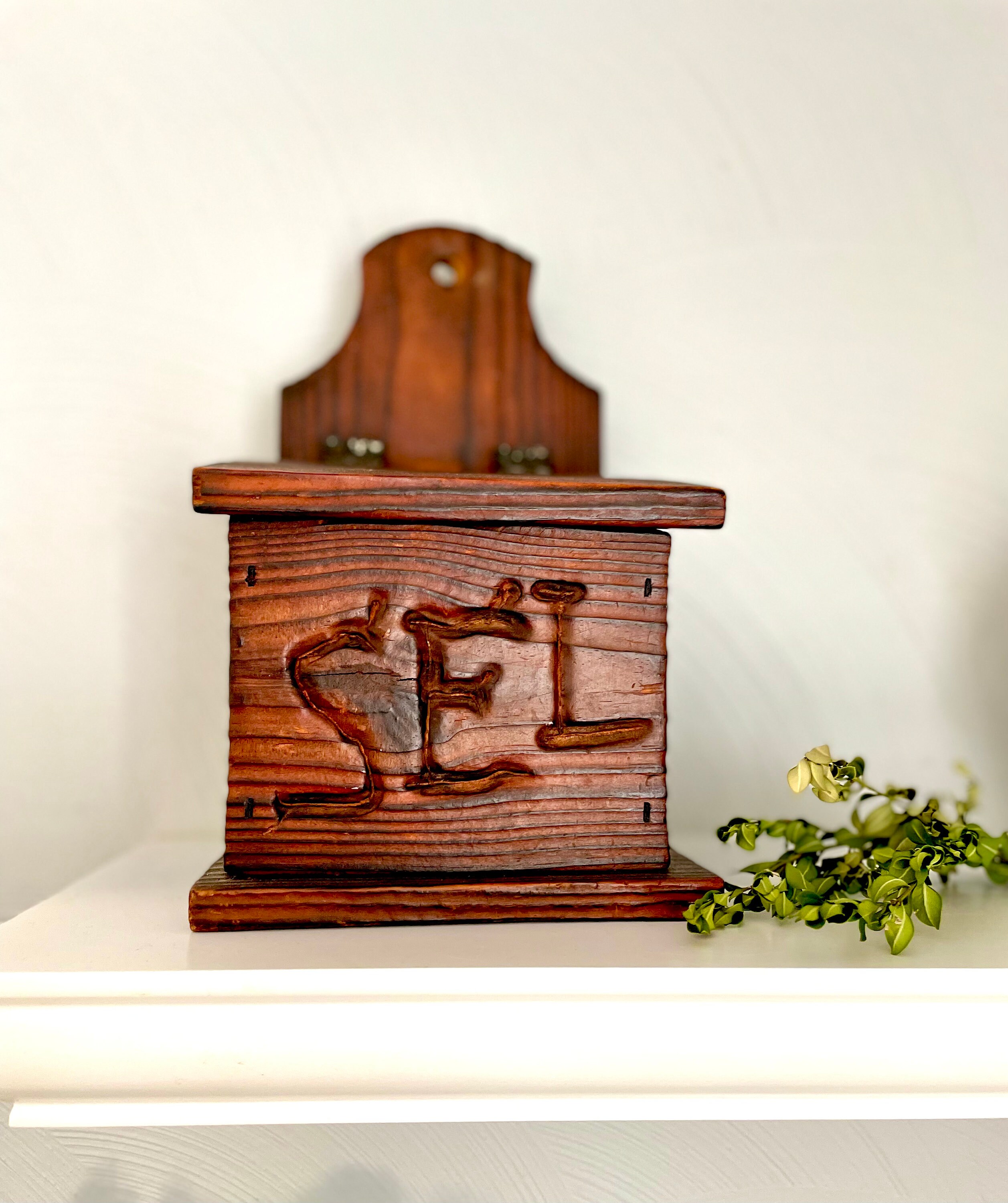 Antique, C.1900. Salt Box, French, Sel, Hospitality Symbol, Handcarved ...