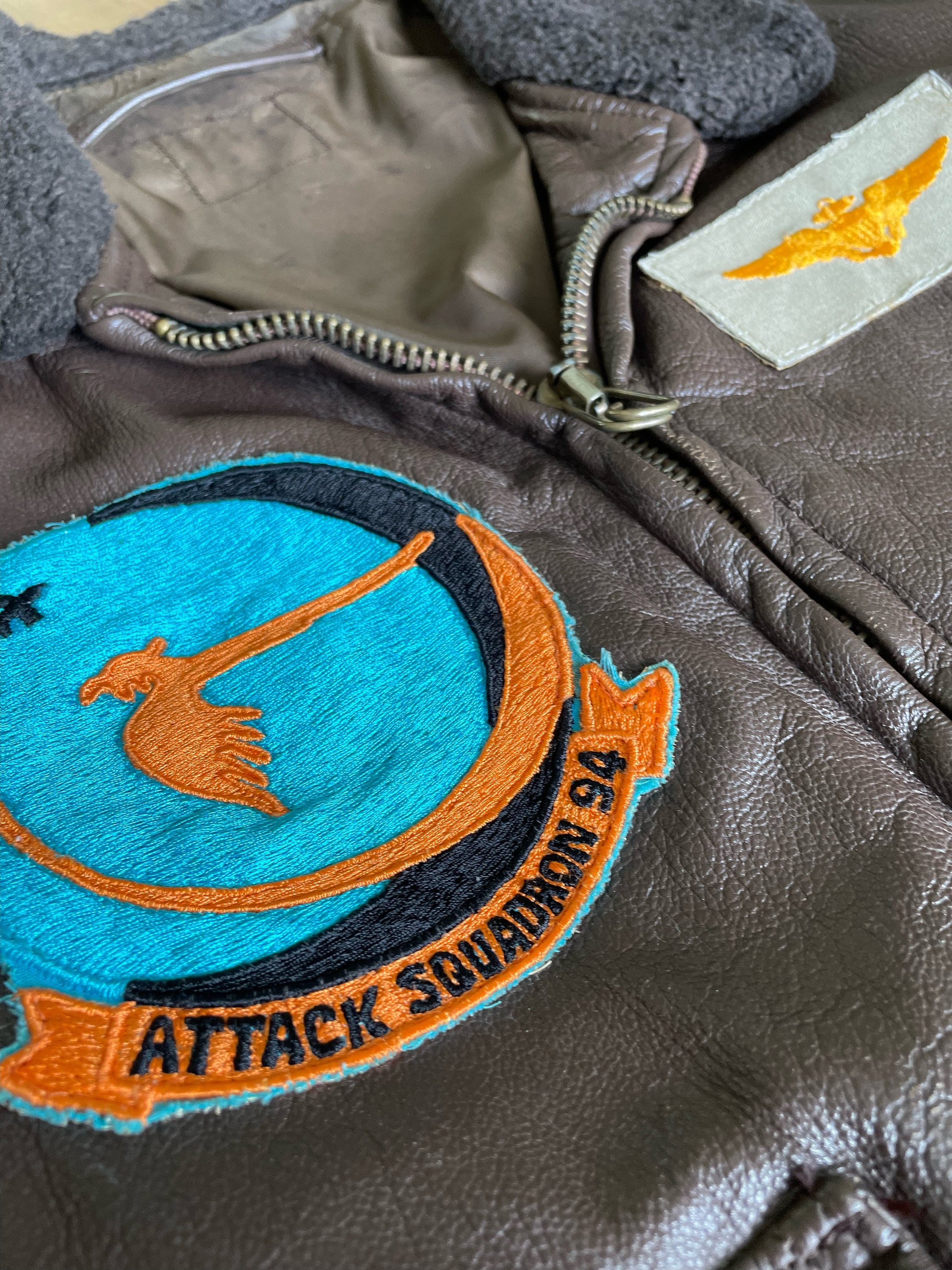 Authentic, Vietnam, Era, Vintage, G1 Leather, Bomber, Flight