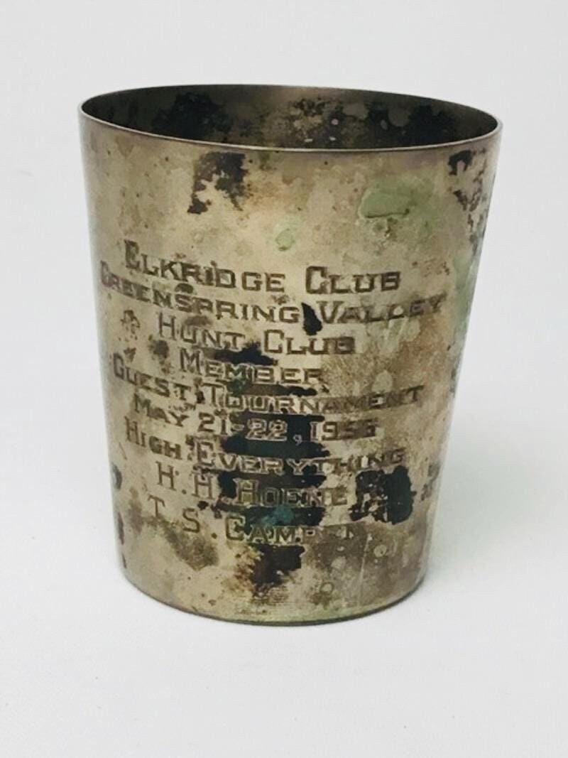 RARE, c.1950's, Vintage, Silver, Cup, Trophy, Hunt, Club, Greenspring, Maryland