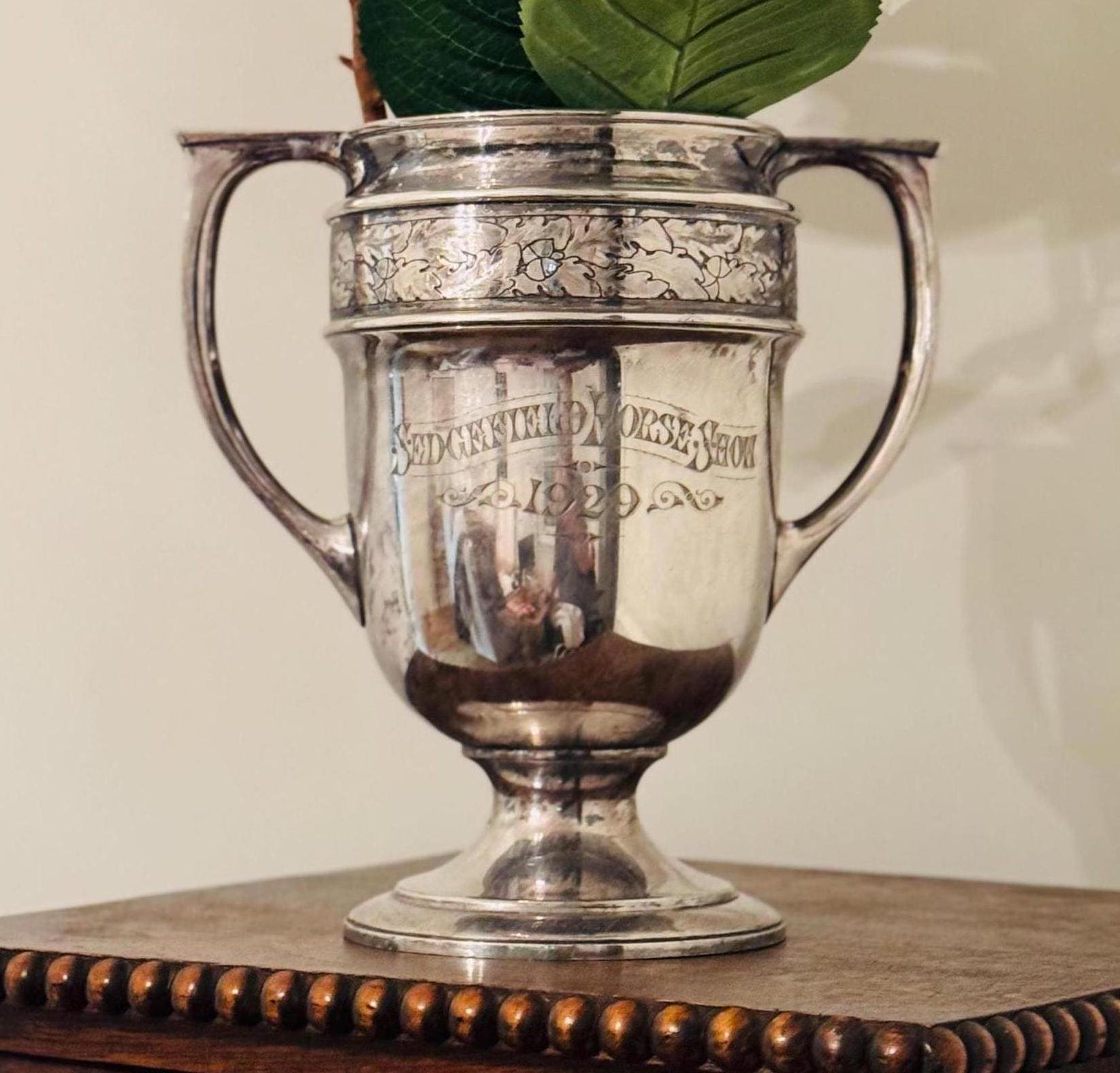 1916年イギリス・バーミンガム純銀製アンティークミニトロフィーカップ