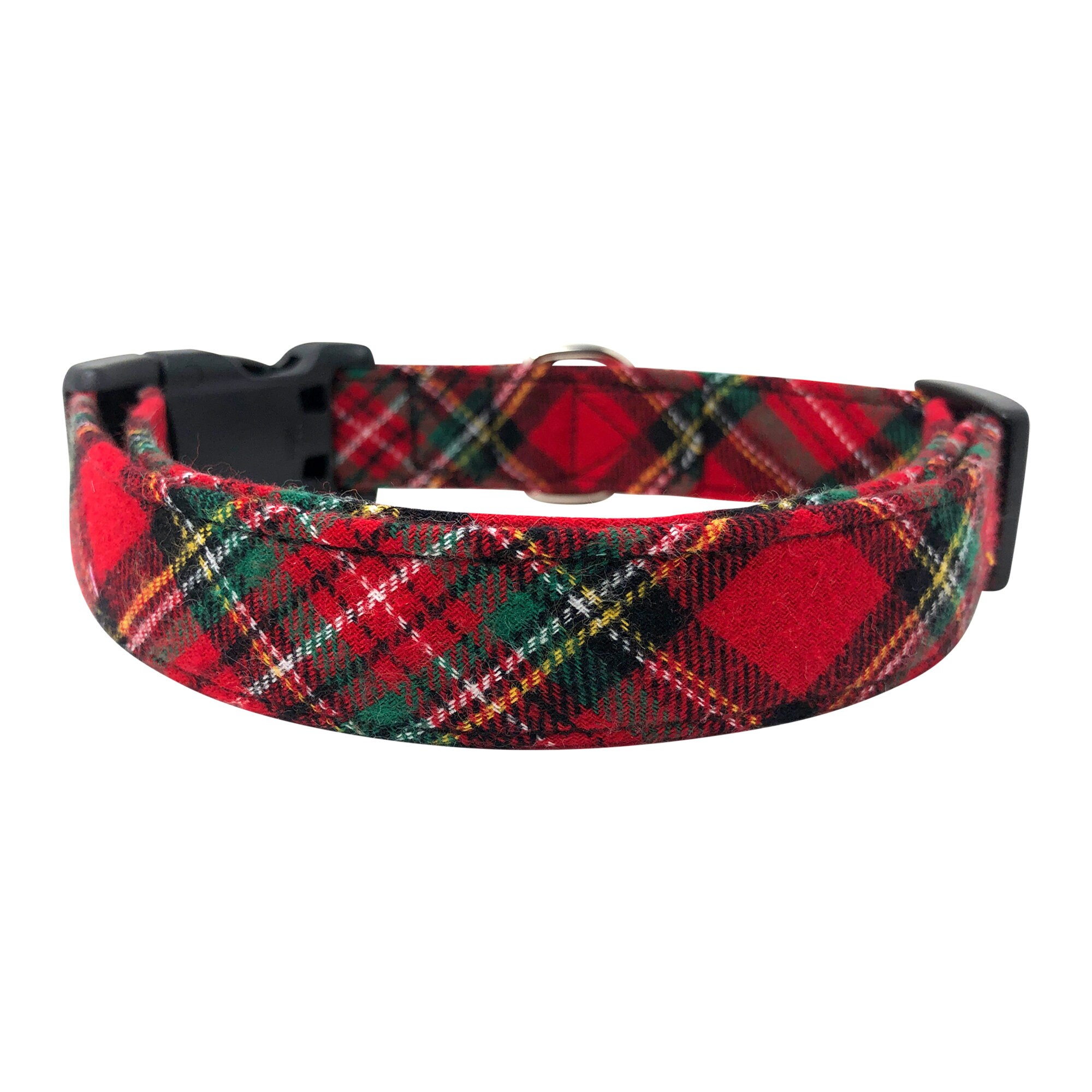 Handmade Tartan Red Dog Collar Adjustable Dog Collar Etsy UK
