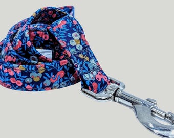Liberty Dog Lead - Wiltshire Berry Dog Lead | Floral Dog Lead |  Strong Webbing | Quality Trigger Snap | Matching Collar available