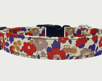 Liberty Dog Collar - Betsy | Floral Dog Collar | Adjustable Dog Collar | Strong Webbing | Strong Buckle | Washable