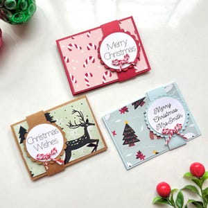 Gift Card Holder Christmas,Holiday Money Holder,Stocking Stuffer for Teenager,Teacher Holiday Gifts, Card Wallet Personalized