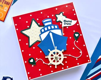 Magical Cruise Pre made Scrapbook Album:Handmade Travel Journal