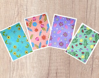 Handmade Post Cards (Set of 8)  with Covers by KinsCreativeCorner