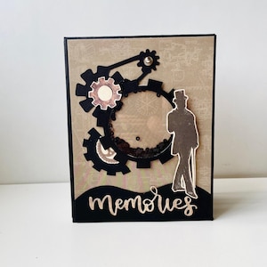 Personalized Gift for him, Anniversary Gift for men, Our first year gift,  Pre made Scrapbook Photo Album, Birthday Gift for him