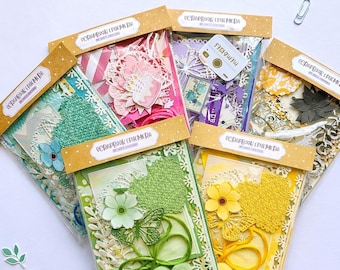 Scrapbook Ephemera Pack: Junk Journal  Supplies,Pack of 50, Handmade Embellishments