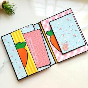 Easter Mini Album, Easter Folio Album,Handmade Easter Keepsakes, Premade Scrapbook Photo Album, Custom Scrapbook, Spring Albums