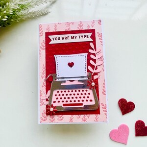 You Are My Type Card , Funny Valentines Card,Pun Valentine&#39;s Card,Anniversary Greeting Cards, Valentines gift,Typewriter Greeting Card