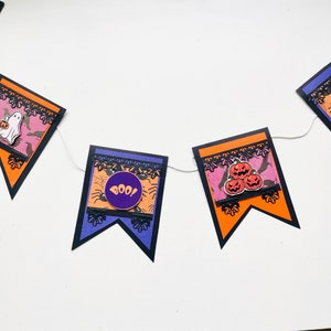 Ghost Garland Halloween, Halloween Ghost  Boo Garland, Halloween Bunting, Mantle Garland, Trick Or Treat Banner, Spooky Witch Decor