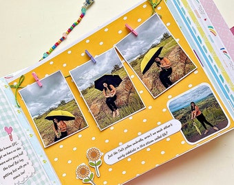 Personalized Rainbow Scrapbook Photo Album: Handmade Keepsake Memory Book