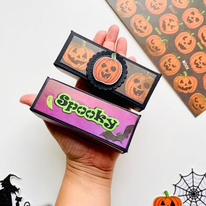 Halloween Mini Treat Boxes, Halloween Favor Boxes Candy , Treat Bags , Spooky Halloween Decorations,Halloween Candy Holder, Set of 4