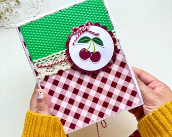 Cherry Scrapbook Photo Album: Personalized Cherry Themed Gifts
