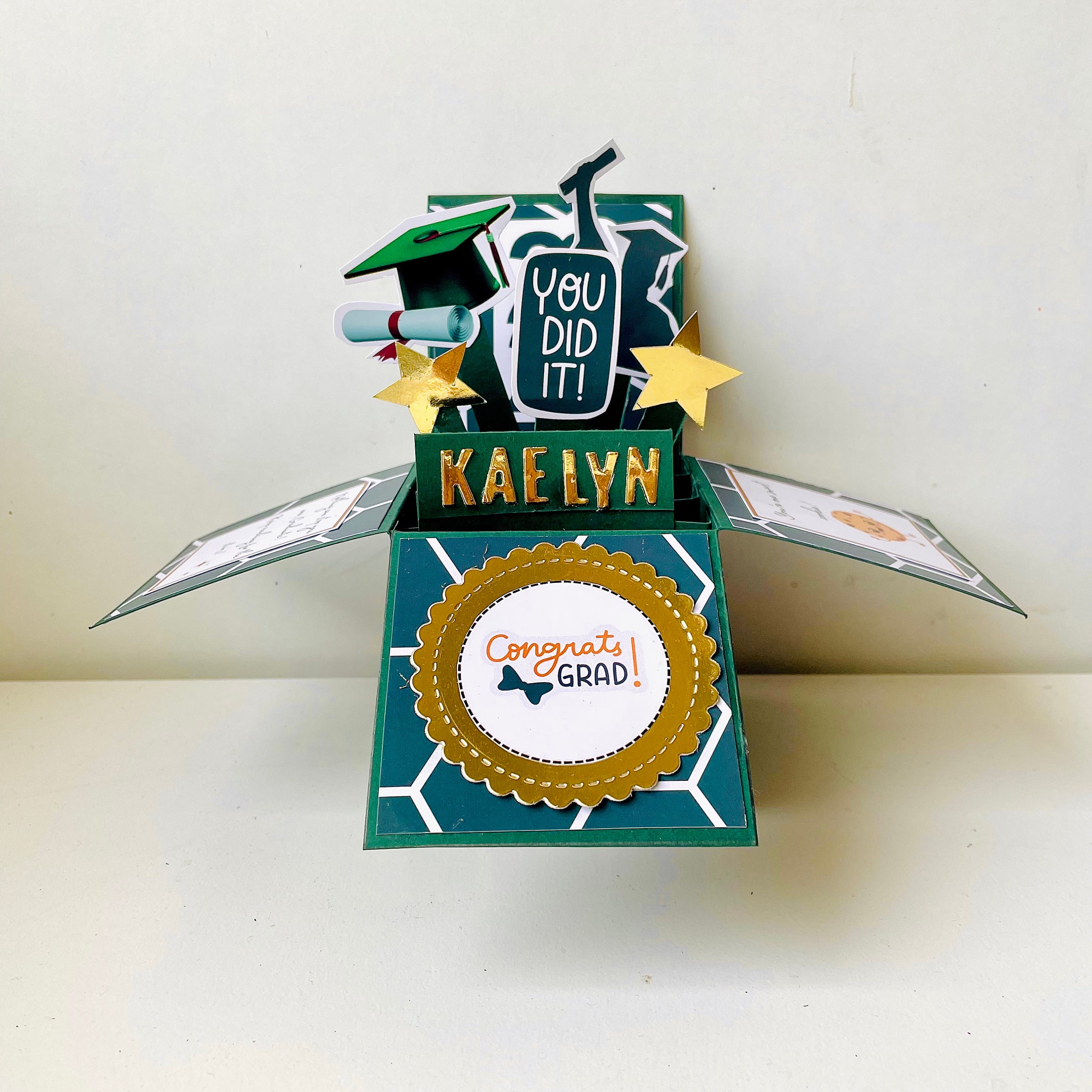 Personalized Graduation Pop up Card: 3D Gift Card Holder - Etsy