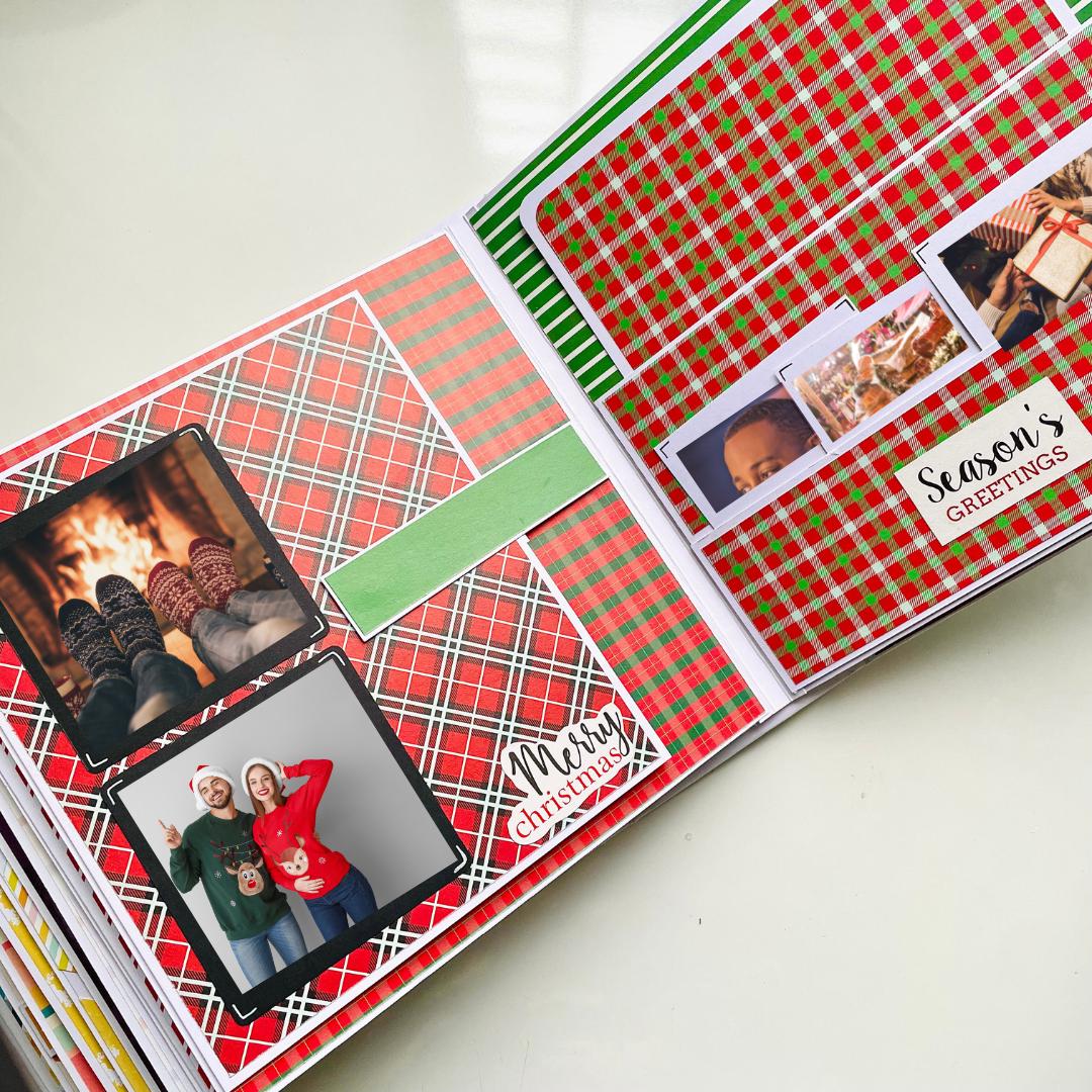 Handmade Christmas Scrapbook Album: Personalized Keepsake Memory Book