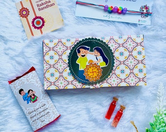 Rakhi for Kids Rakhi Gift Box Handmade Rakhi Hamper for Brother