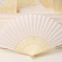 60 Ventagli Bianchi Per Matrimonio - Ventaglio Sposa E Invitati, Ideale Come Segnaposto O Regalo - Foto 7