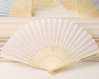 10pcs Personalized Wedding Hand Fans, Gift For Engagement,Bridal Gifts, Party Favors,Groomsman Gifts, Thank you Gift