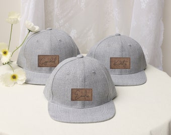 Sombrero personalizado para niños pequeños, niños, bebés, adultos, sombrero de invierno, sombrero de parche de cuero, regalo de Navidad, cumpleaños, papá y yo, regalo para niños