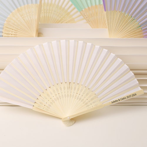 10pcs Personalized Wedding Hand Fans, Gift For Engagement,Bridal Gifts, Party Favors,Groomsman Gifts, Thank you Gift