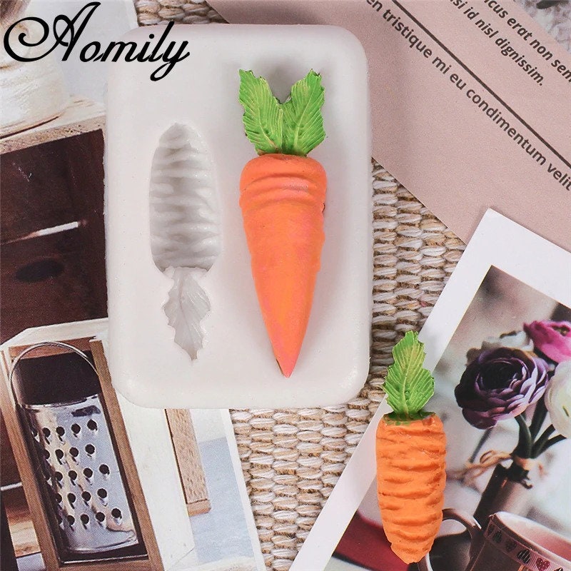 Aomily 2 Holes Carrot Shaped Silicone Molds Handmade Fondant Etsy UK