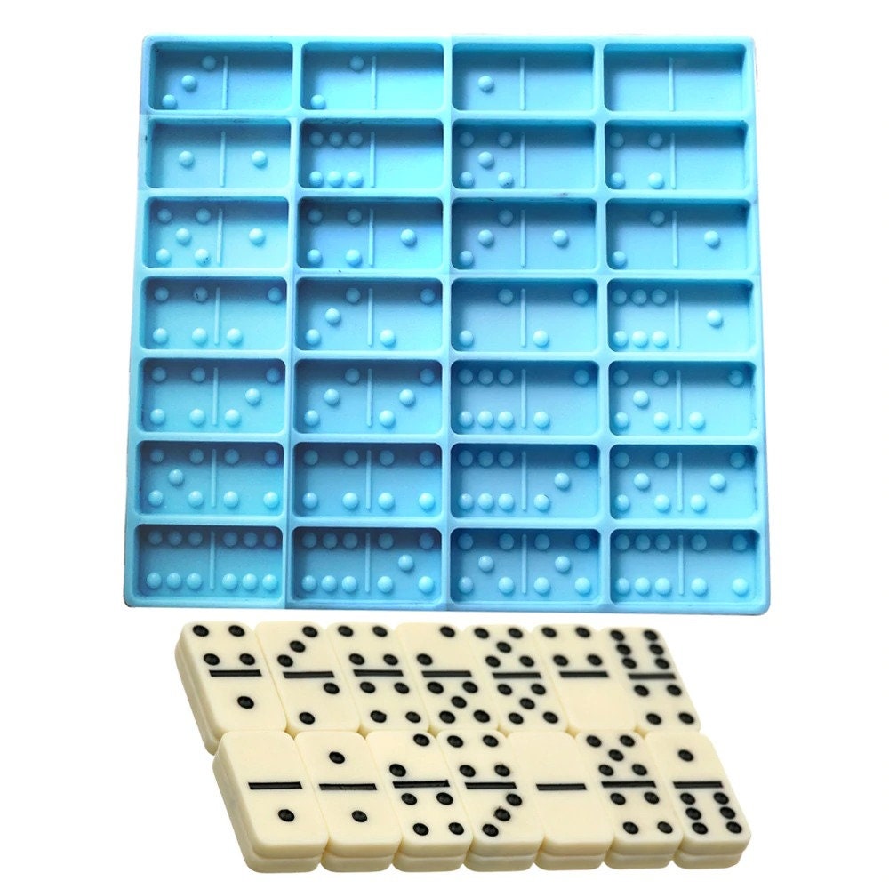 Domino Resin Mold, Domino Silicone Mold for Resin, Board Game Mold, DIY Domino  Resin Mold, 28 Dominoes Cavities Mold 