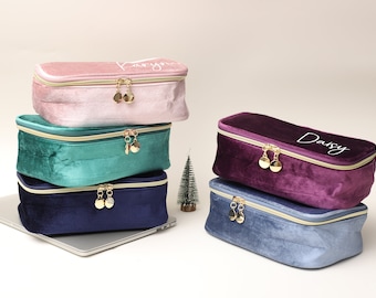 Custom Makeup Bag, Bridal Shower Gift, Personalised Bridesmaid Gifts, Wedding Gift, Travel Toiletry Bag, Cosmetic Bag, Birthday Gift for Her