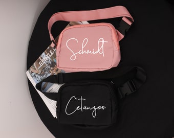 Aangepaste vrijgezellenfeest heuptasje gepersonaliseerd voor bruid/bruidsmeisjes set eerste crossbody bruiloft portemonnee bruid heuptasje cadeau