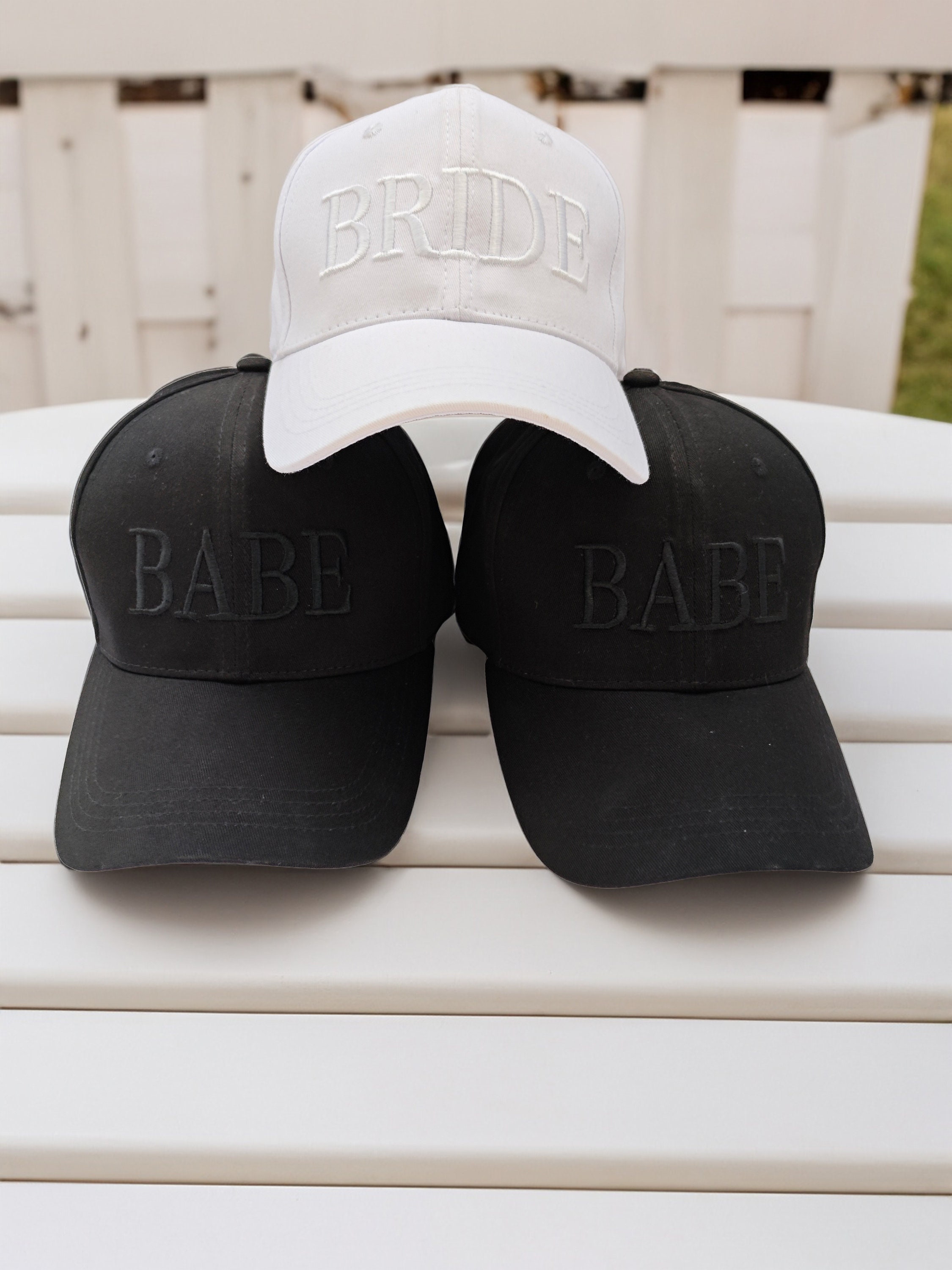 Bride Tribe Black With Golden Lettering Adjustable Strap Hat‎ Bridal Chenille Patch Cotton Baseball Cap by Funky Junque  main image 4