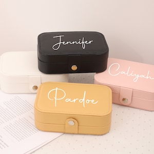Portagioie personalizzato, organizer per orecchini, regalo di nozze, festa nuziale, scatola regalo per damigella d'onore per sorella, amica