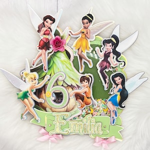3D Tinkerbell Shaker Cake Topper, Tinkerbell Pixie Hollow Cake Decoration, Tinkerbell Party
