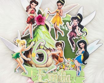 3D Tinkerbell Shaker Cake Topper: Handgemachte Fee Party Dekoration