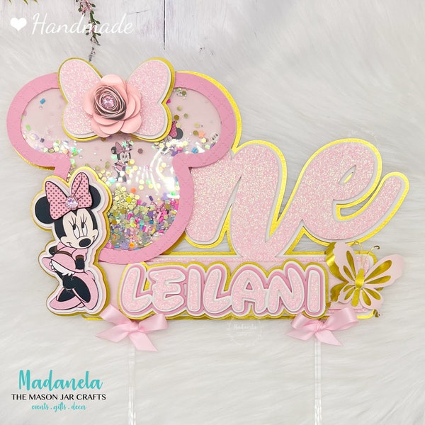 Cake Topper Personalizado de Minnie Mouse