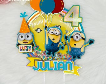 Handgemachte Minions Shaker Cake Topper: Geburtstag Party Dekoration