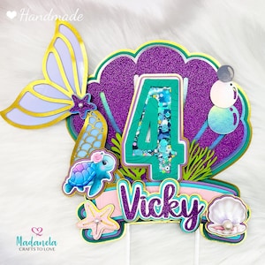 Mermaid Cake Topper Mermaid, Birthday Party Decorations, Mermaid Cake Decorations, Mermaid Party Supplies