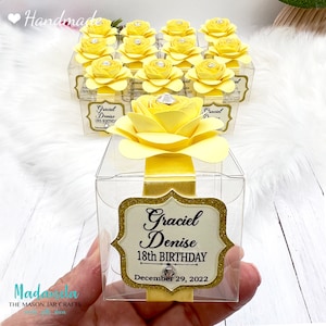 Quinceanera Favors Klare Party Favor Box, Hochzeitsgeschenke Und Probeessenbevorzugungen, Sweet Sixteen Favors Personalisierte Party Favor 12 Boxen