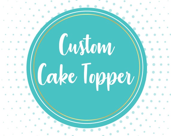 Custom Personalized Cake Topper Gatsby 1920s Speakeasy Art Deco for