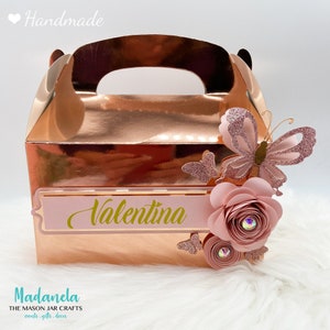 Caja de Mariposas Rosa Para Bodas, Cumpleanos, Quinceanera