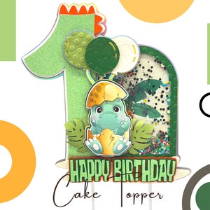 Dinosaur Cake Topper, Dinosaur Party Decorations, Dinosaur Birthday, Dinosaur Shaker 3D Cake Topper