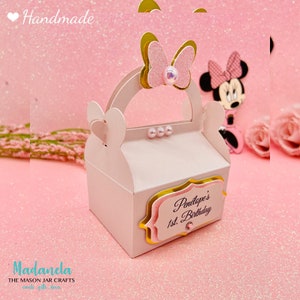 Minnie Mouse Party Favor Boxes, Candy Box For Minnie Mouse Party Decorations 10 Small Boxes