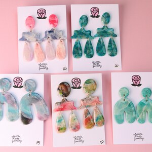 Polymer Clay Earrings / Glossy