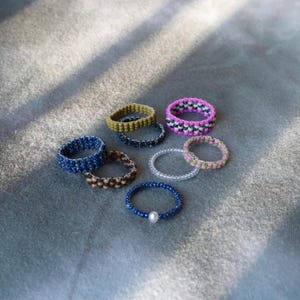Beaded Rings Sizes 6-6.75