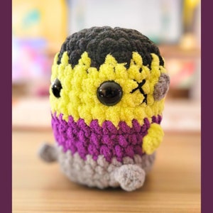 NO SEW Frankenstein Crochet Pattern - Quick & Easy Plush Zombie Beginner Crochet Pattern - Creepy Spooky Halloween Crochet Decor Monster