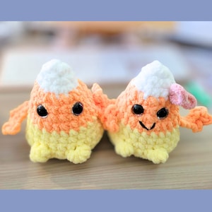 No Sew Candy Corn Häkelanleitung - Halloween-Häkelanleitung - schnell und einfach Anfängerfreundlich Gruselig und niedlich Herbst-Amigurumi - Schnell