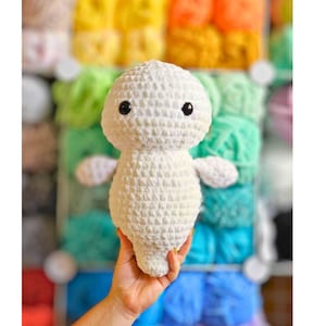 Crochet Ghost Plush Spooky Home Decor - Crochet Plushies Halloween Plush Ghost Pillow - Adopt a Ghost - Handmade Plush Pet Ghost Cute Plush