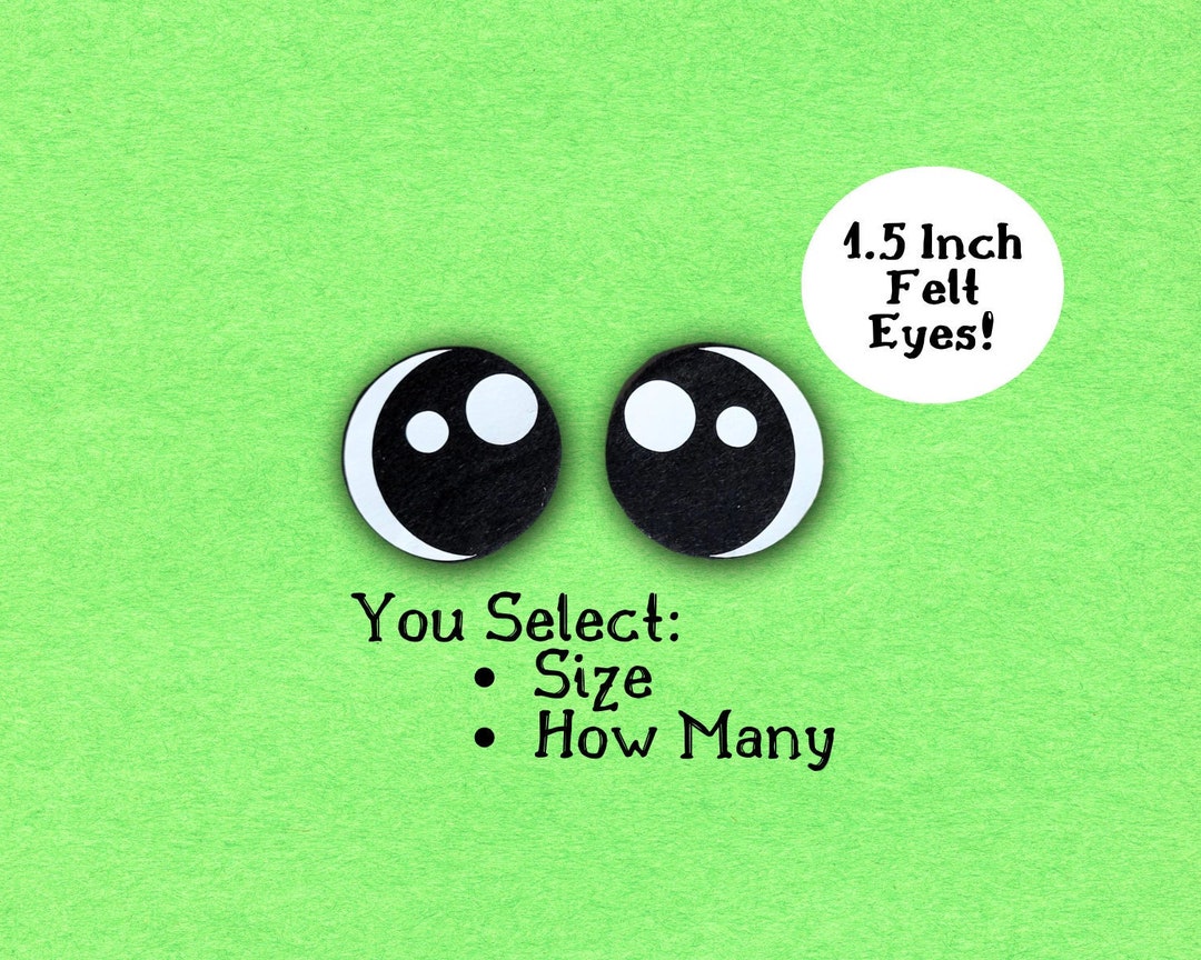 1.5 Inch Felt Eyes Amigurumi Eyes Basic Eyes Kawaii Eyes Anime Eyes