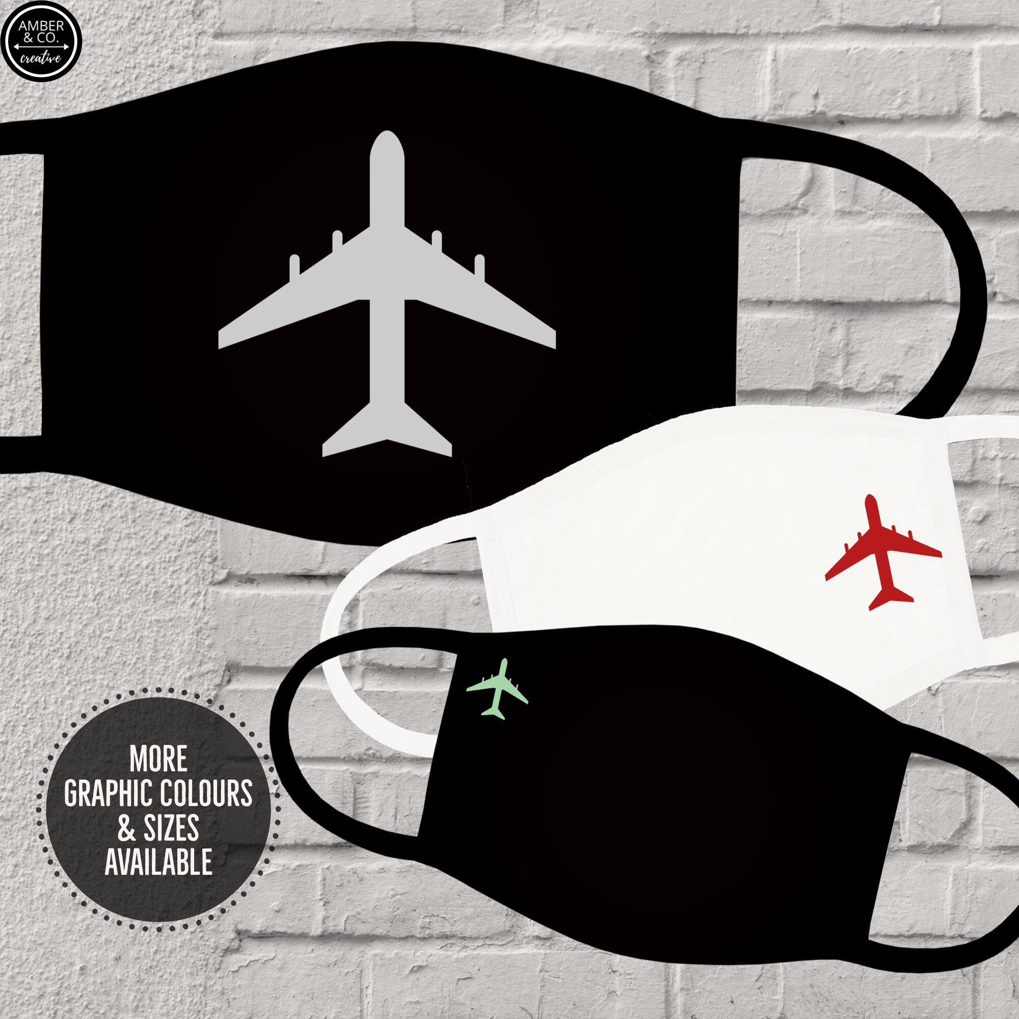 Face Mask Airplane Reusable Mask Washable Mask Cotton Etsy